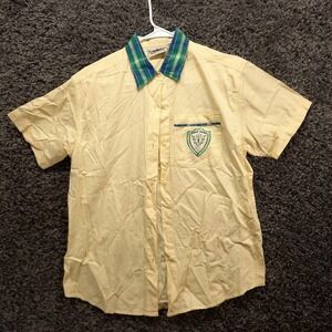 Vintage Northern Reflection Shirt Women XS Yellow Golf Embroidered Button Up